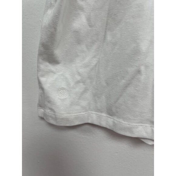 Lululemon Women Cropped Muscle Tank Sleeve Length White Size 10 - Picture 6 of 8
